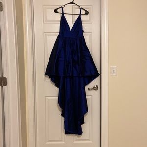Beautiful royal blue prom dress, short in the front, long in the back